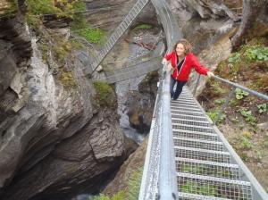 You can walk above the water as well as sit in it - this is the walkway in the Dala gorge